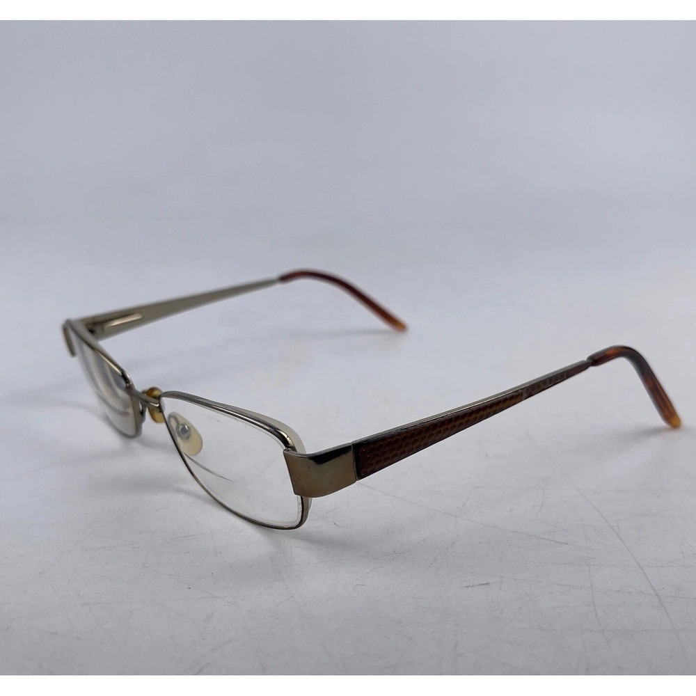 Liz Claiborne L322 Womens Eyeglasses Frame Brown Metal Rectangular 52-18-135 mm